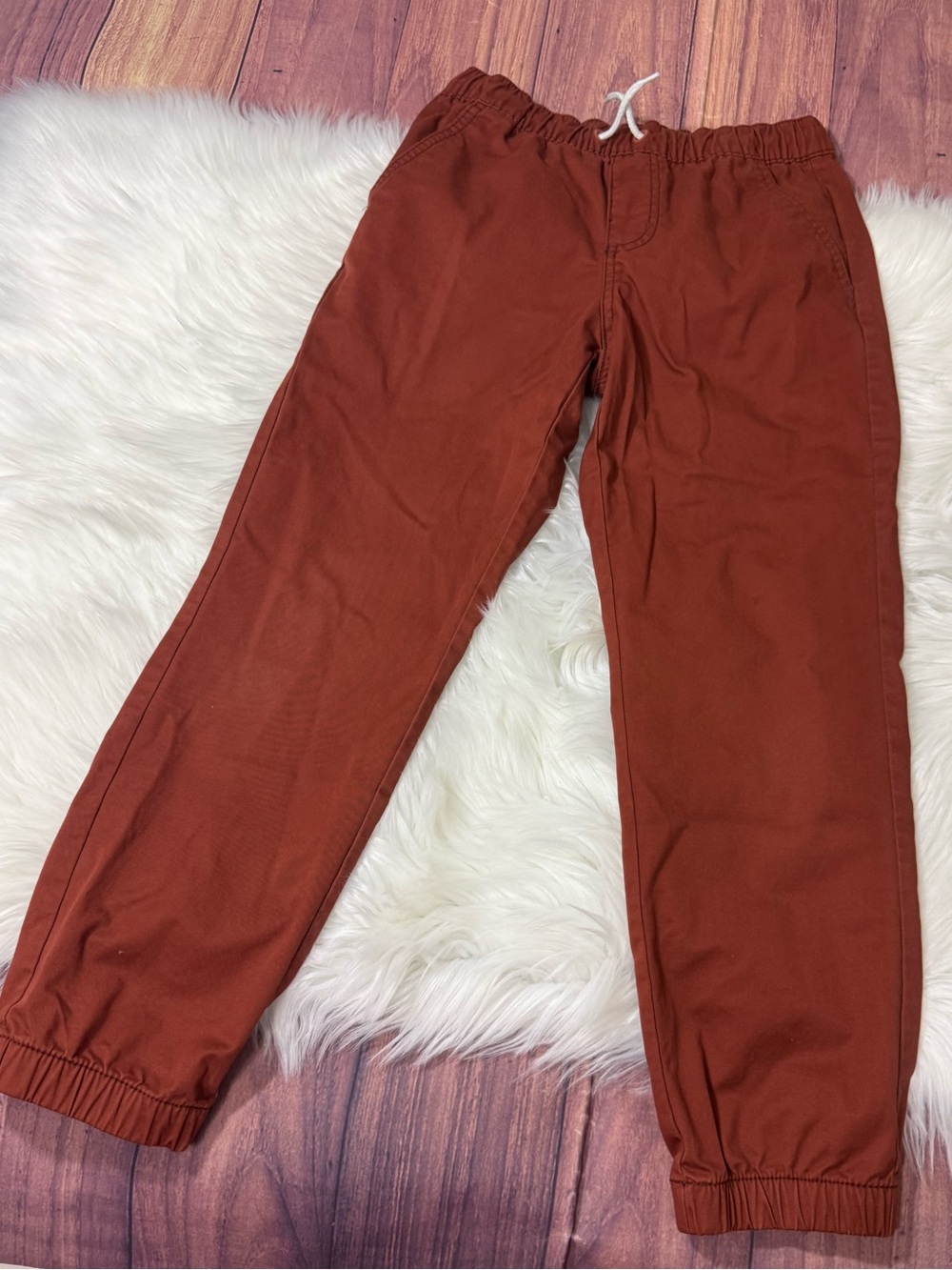 Cat & Jack Rust Brown Stretch Pull-On Jogger Pants - Boys Size 8